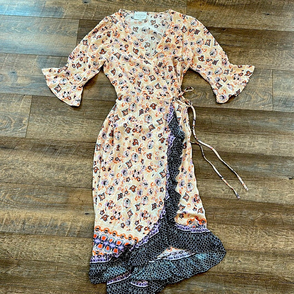 Hayden Floral Wrap Dress with ruffles! - Picture 2 of 16